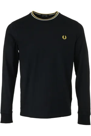Fred Perry Camiseta Long Sleeve Twin Tipped Tee Shirt para hombre