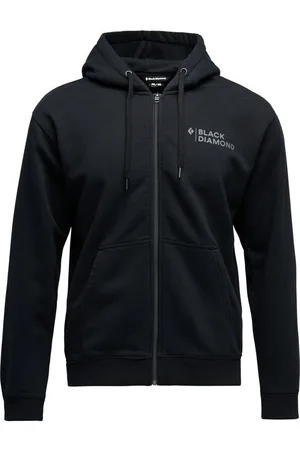 Black Diamond Jersey Sweatshirt à capuche full zip Stacked para hombre