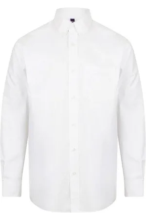 Henbury Camisa manga larga RW10613 para hombre