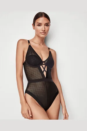 GISELA Braguitas Body con aro en tejido de encaje para mujer