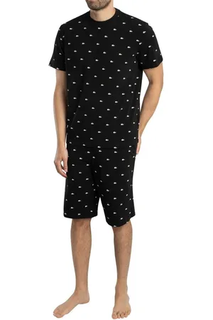 Lacoste Pijama Conjunto de pijama corto con estampado de logotipo para hombre