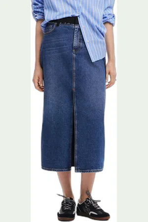 Desigual Falda Jupe en jean femme para mujer