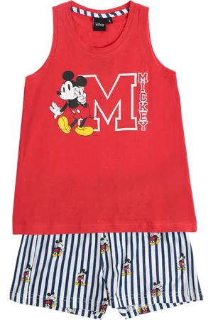 Admas Pijama Pantalones cortos de pijama camiseta tirantes Mickey NY Summer para niña