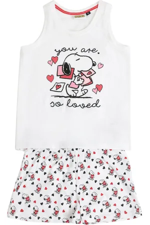 Admas Pijama Pantalones cortos de pijama Camiseta tirantes Peanuts In My para niña