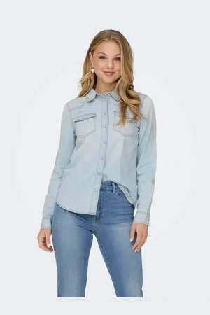 ONLY Camisa 15315185 ALEXA-LIGHT BLUE DENIM para mujer