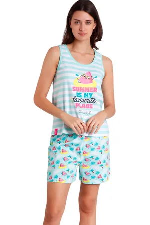 Admas Pijama Pantalones cortos de pijama camiseta tirantes Sandia Mr para mujer