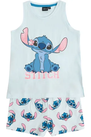 Admas Pijama Pantalones cortos de pijama Camiseta tirantes Stitches Disney para niña