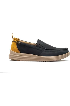 Route 83 Zapatos |Mocasines de piel azul | Hombre para hombre