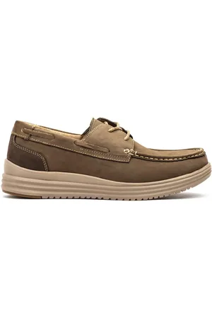 Route 83 Náuticos |Zapatos náuticos de piel taupe| Hombre para hombre