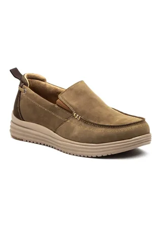 Route 83 Zapatos |Mocasines de piel taupe | Hombre para hombre