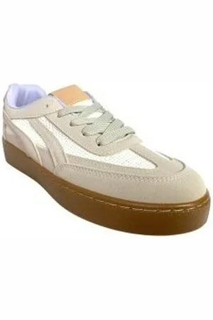 Bienve Zapatillas deporte Zapato señora ad-5238 beig para mujer