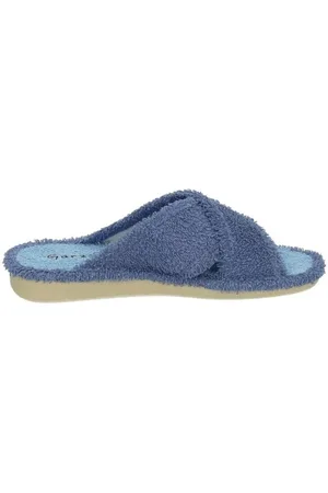 Garzon Pantuflas Zapatilla de rizo para mujer