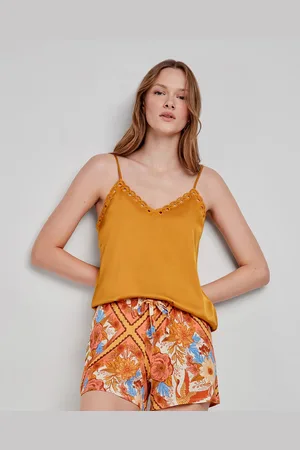 GISELA Pijama Camiseta de tirantes satinada para mujer