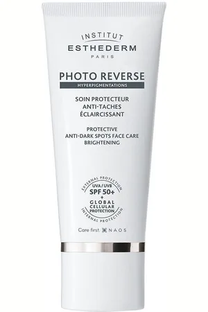 INSTITUT ESTHEDERM Protección solar Photo Reverse Tratamiento Facial Iluminador Protector Antimanch para mujer