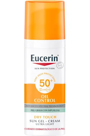 Eucerin Protección solar Gel-Cream Sunscreen Oil Control Dry Touch SPF 50+ Ultra para mujer