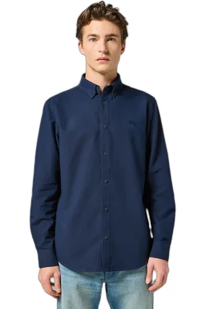Wrangler Camisa manga larga Chemise Oxford para hombre