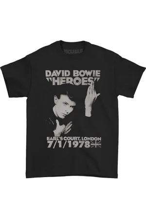 David Bowie Camiseta manga larga Heroes Earls Court para mujer