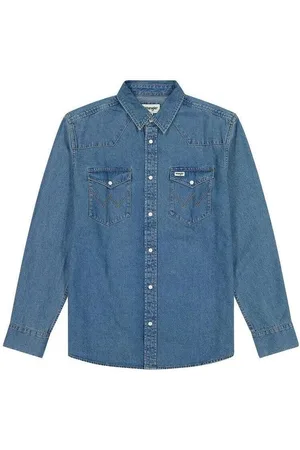 Wrangler Camisa manga larga 112357194-SEAFOAM para hombre