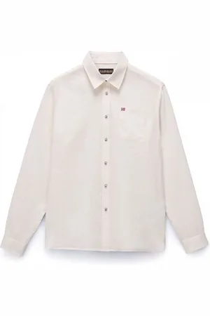 Napapijri Camisa manga larga G-LINEN LS NP0A4HQ2-N1A1 WHITE WHISPER para hombre