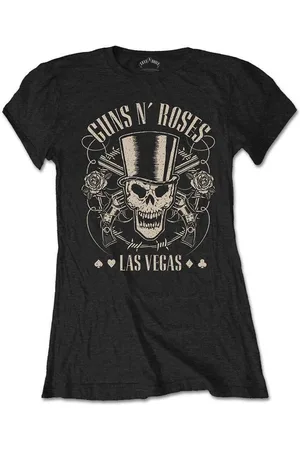 Guns N´Roses Camiseta manga larga Top Hat, Skull Pistols Las Vegas para mujer