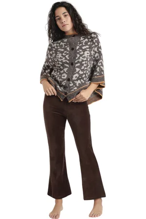Admas Pantalones Pantalon long extensible en velours côtelé femme para mujer