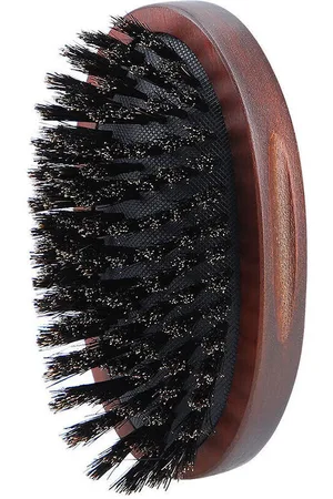 Lussoni Cuidado para el afeitado y antes del afeitado Barba Cepillo Natural Ovalado para hombre