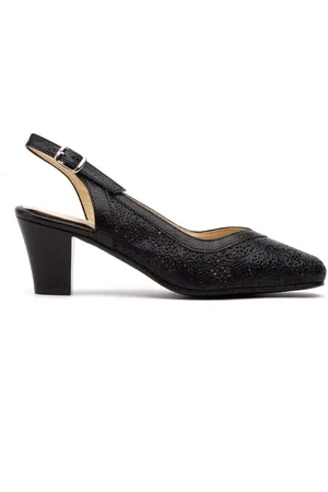 Cbp - Conbuenpie Zapatos de tacón Salones destalonados de piel negros by CBP para mujer