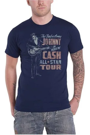 Johnny Cash Camiseta manga larga All Star Tour para mujer