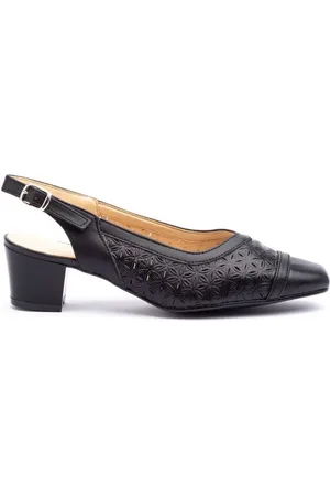 Cbp - Conbuenpie Zapatos de tacón Salones destalonados de piel negra by CBP para mujer