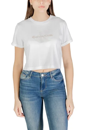 Calvin Klein Camiseta SS LIQUID CK CROPPED LV047AB814 para mujer