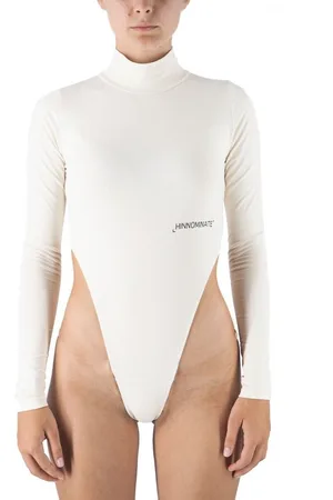hinnominate Camiseta interior Body de cuello alto de pernera alta en mantequilla para mujer