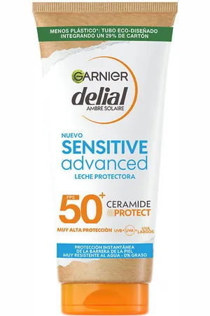 Garnier Protección solar Sensitive Advanced Leche Protectora Spf50+ para mujer