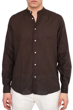 Liu Jo Camisa manga larga Camisa coreana en mezcla de lino y lino de Corea para hombre