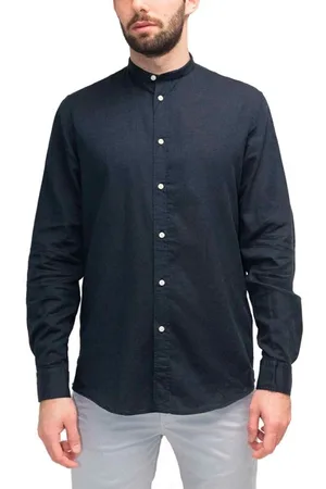 Liu Jo Camisa manga larga Camisa coreana en mezcla de lino y lino de Corea para hombre