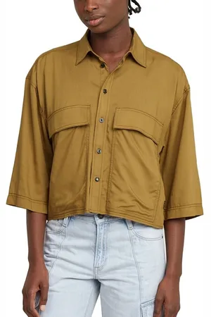 G-Star Camisa Camisa cuadrada mostaza oscura para mujer