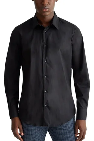 Liu Jo Camisa manga larga Camisa negra de corte estndar para hombre