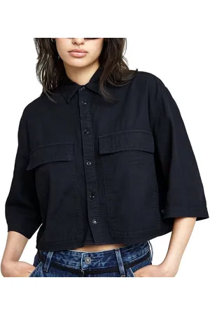 G-Star Camisa Camisa cuadrada negra oscura para mujer