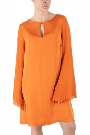 Manila Grace Vestido largo Vestido de manga acampanada Lava para mujer