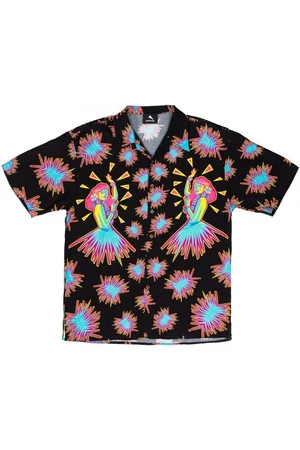 MAUNA KEA Camisa manga larga Camisa de bolos Hula para hombre