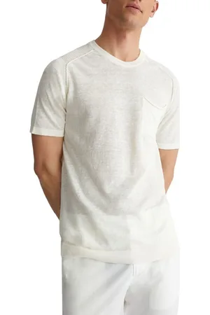 Liu Jo Tops y Camisetas Camiseta de lino Girolino blanca para hombre