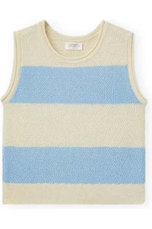 Compañía fantástica Blusa COMPAÑIA FANTÁSTICA Top 10352 - White/Light Blue para mujer