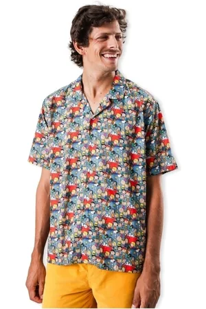 Brava Fabrics Camisa manga larga Peanuts the Gang Shirt - Blue para hombre