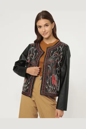 Mosnova Cazadora de cuero B982 para mujer