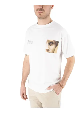 Ko Samui Tailors Tops y Camisetas Camiseta de mrmol blanca de corte oversize para hombre