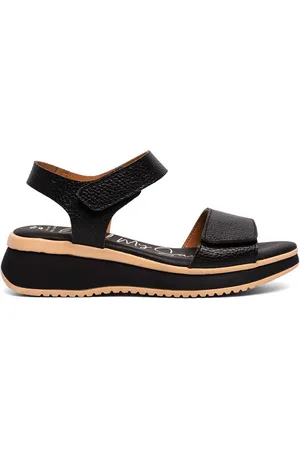 Oh my sandals Sandalias SANDALIAS DE PIEL CON VELCRO NEGRAS APLAUSO SELENE 5660 para mujer