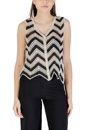 VILA Blusa Viserilda V-Neck S/L Vest/Bfs 14105518 para mujer