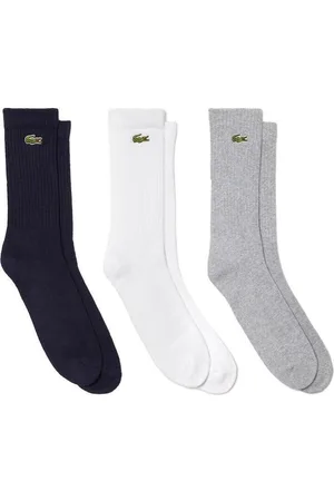 Lacoste Calcetines Sport 3 Pack High Cut Socks Grey/White/Navy para hombre