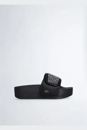 Liu Jo Sandalias Chanclas de plataforma con strass para mujer