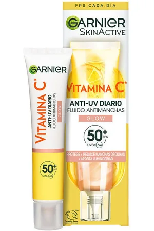 Garnier Cuidados especiales Skinactive Vitamina C Fluido Antimanchas Spf50+ glow para mujer