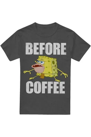 Spongebob Tops y Camisetas Before Coffee Meme para mujer